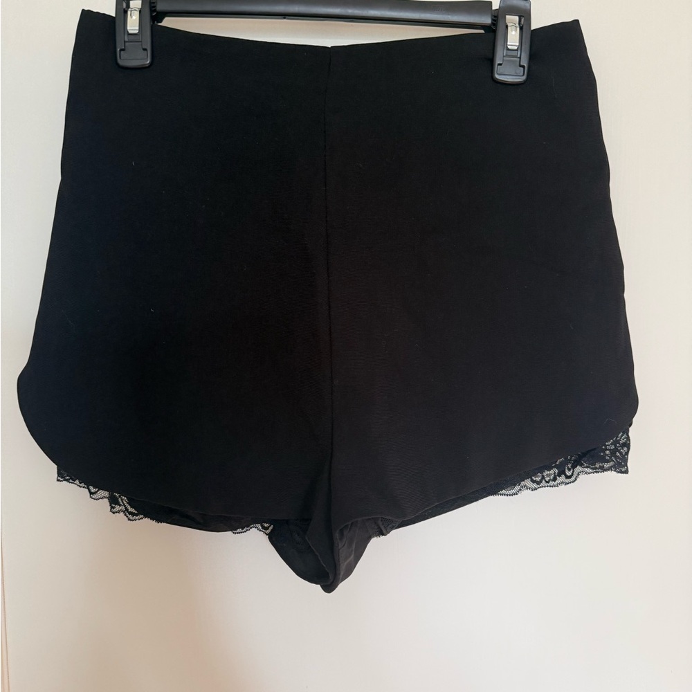 Kimchi Blue Black Top with Ribbed Texture